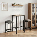 vidaXL Barkruk 2 st Donkergroen 40 x 32 x 74 cm Bewerkt hout