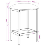 vidaXL Barkruk 2 st Donkergroen 40 x 32 x 74 cm Bewerkt hout