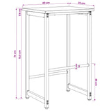 vidaXL Barkruk Zwart eiken 40 x 32 x 74 cm Bewerkt hout
