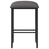 vidaXL Barkruk Donkergrijs 40 x 32 x 74 cm Bewerkt hout