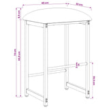 vidaXL Barkruk Donkergrijs 40 x 32 x 74 cm Bewerkt hout