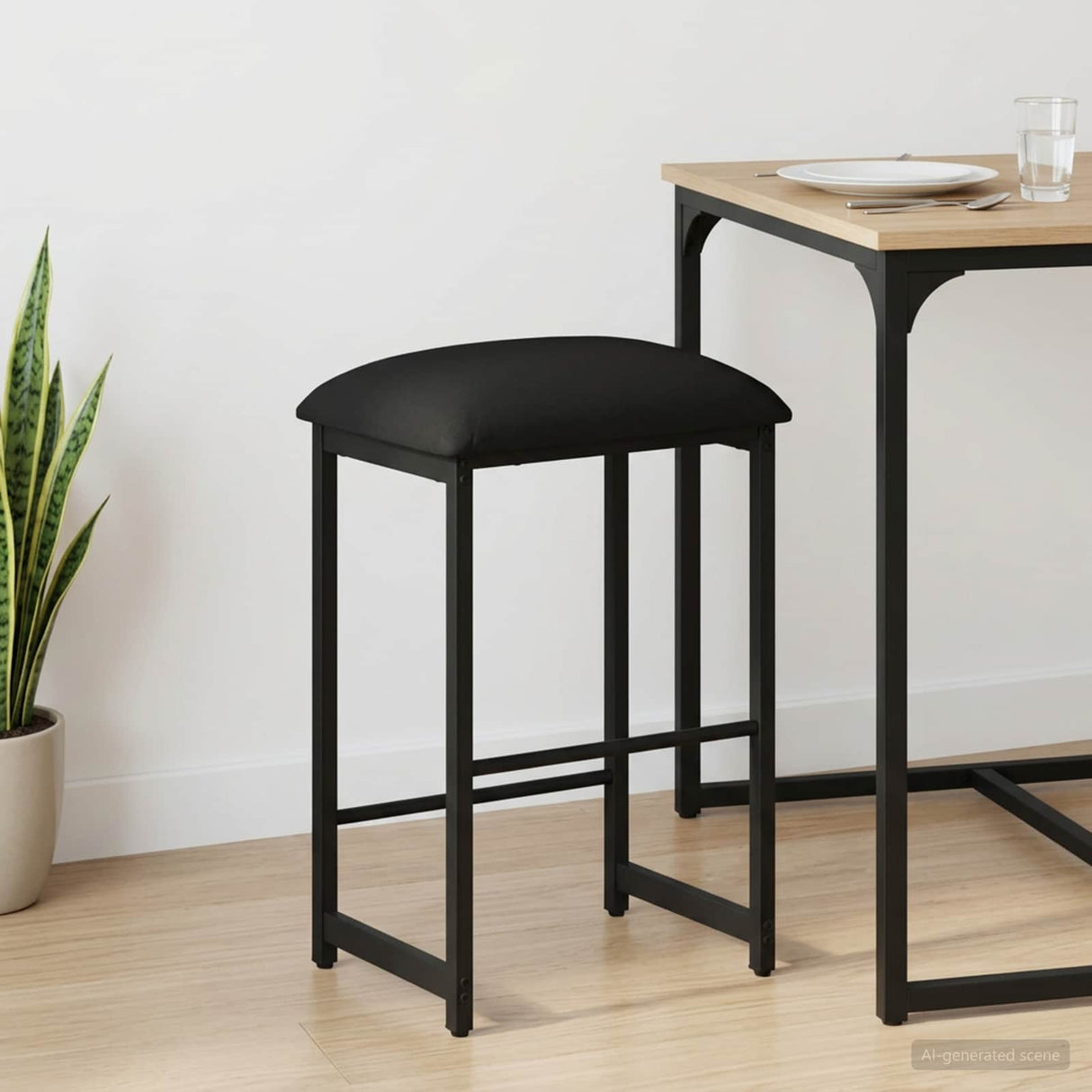 vidaXL Barkruk Donkergrijs 40 x 32 x 74 cm Bewerkt hout