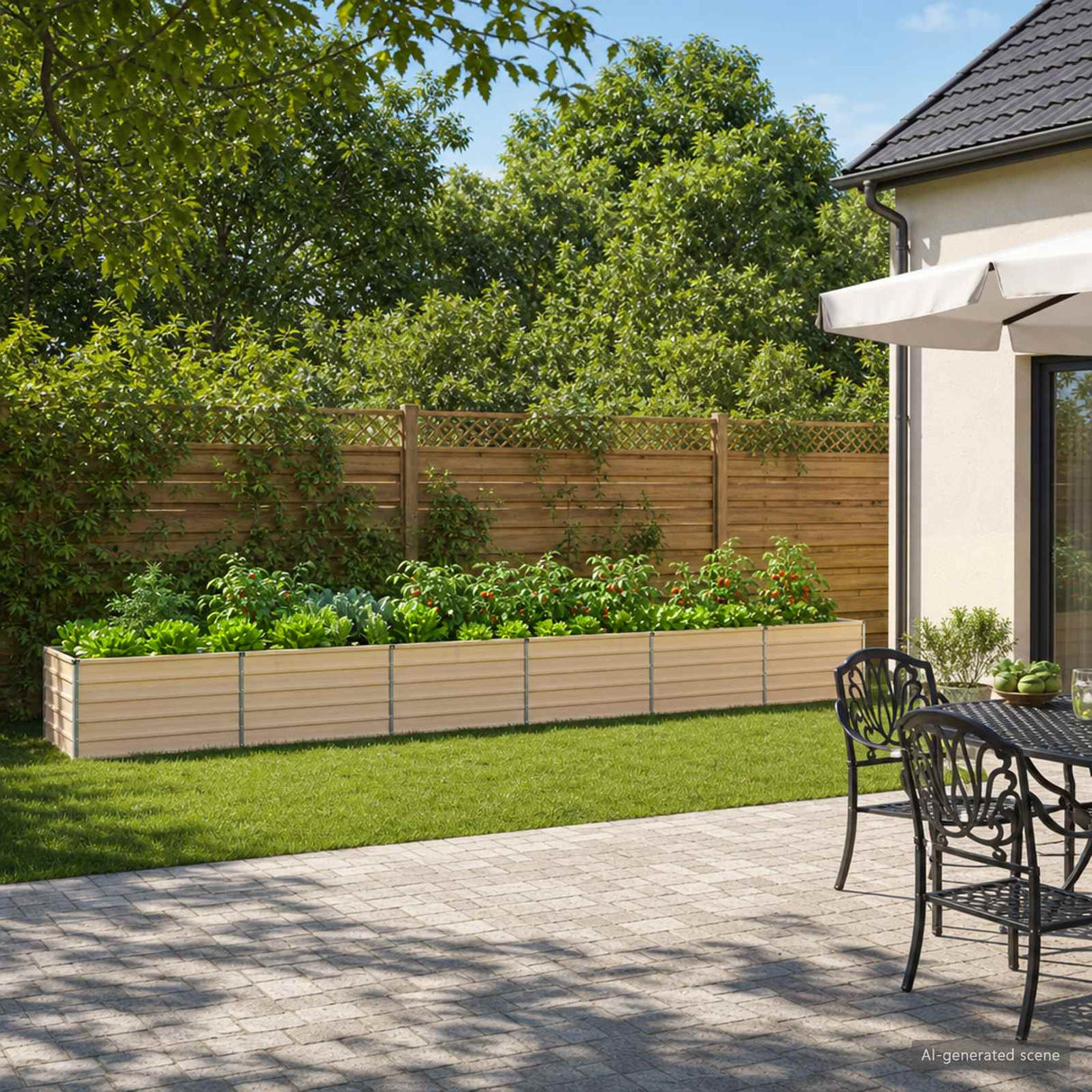 vidaXL Verhoogde Tuinbak Zilverkleurig 160 x 40 x 55 cm gegalvaniseerd