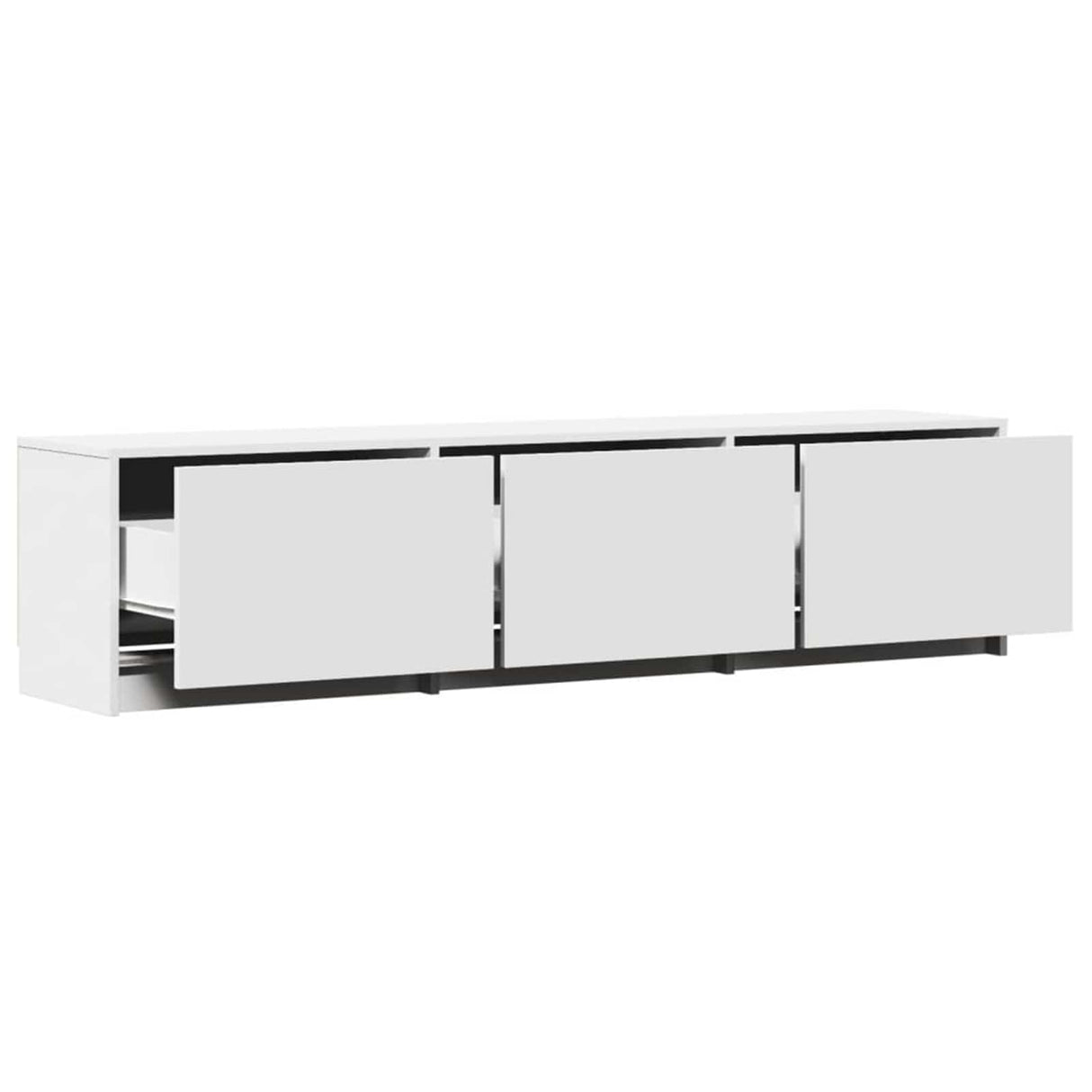 vidaXL TV Kast met LED met lade Wit 165 x 34 x 40 cm Bewerkt hout