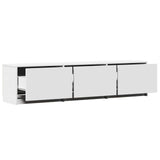 vidaXL TV Kast met LED met lade Wit 165 x 34 x 40 cm Bewerkt hout