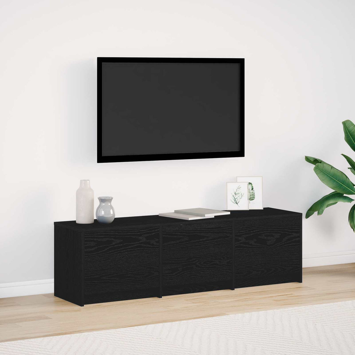 vidaXL TV Kast met LED met lade Wit 165 x 34 x 40 cm Bewerkt hout