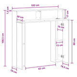 vidaXL Haardombouw Wit 102 x 18 x 100,5 cm Bewerkt hout