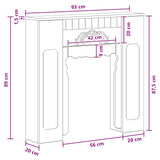 vidaXL Haardombouw Wit 93 x 20 x 89 cm Bewerkt hout