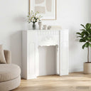 vidaXL Haardombouw Wit 93 x 20 x 89 cm Bewerkt hout