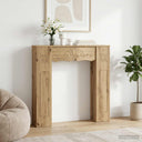 vidaXL Haardombouw Wit 102 x 20 x 102 cm Bewerkt hout