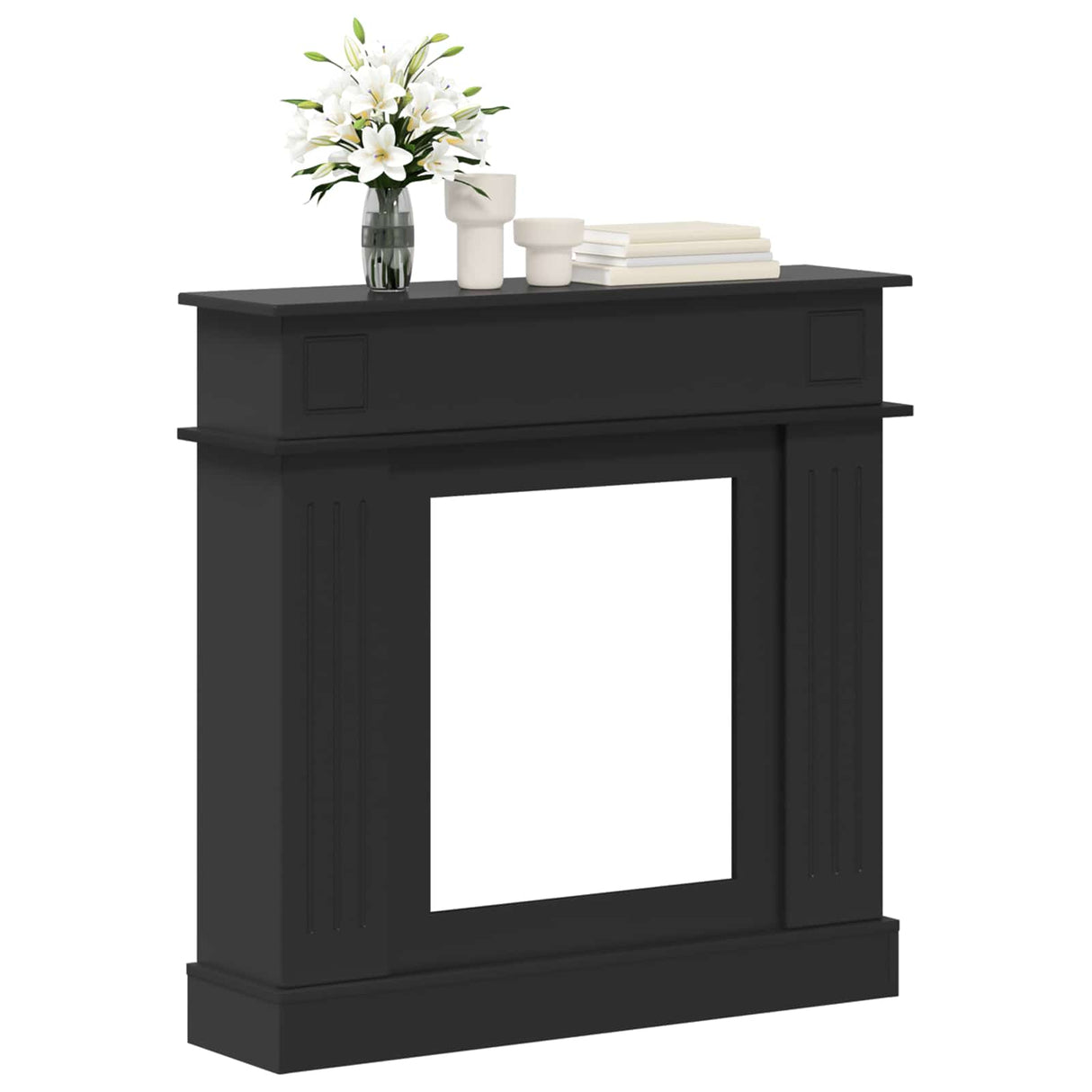 vidaXL Fireplace Surround White 102 x 26 x 100 cm Engineered Wood