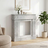 vidaXL Fireplace Surround White 102 x 26 x 100 cm Engineered Wood