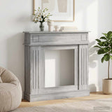 vidaXL Fireplace Surround White 102 x 26 x 100 cm Engineered Wood