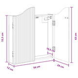 vidaXL Dartbord Kabinet Wit 56 x 12 x 63 cm Bewerkt hout