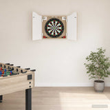 vidaXL Dartbord Kabinet Wit 56 x 12 x 63 cm Bewerkt hout