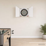 vidaXL Dartbord Kabinet Wit 56 x 12 x 63 cm Bewerkt hout