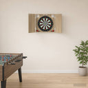 vidaXL Dartbord Kabinet Wit 56 x 12 x 53,5 cm Bewerkt hout