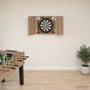 vidaXL Dartbord Kabinet Wit 56 x 12 x 53,5 cm Bewerkt hout