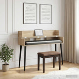 vidaXL studiobureau Wit 152 x 40 x 19,5 cm Bewerkt hout
