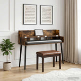 vidaXL studiobureau Wit 152 x 40 x 19,5 cm Bewerkt hout