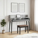 vidaXL studiobureau Wit 152 x 40 x 19,5 cm Bewerkt hout