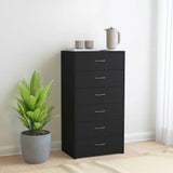vidaXL Dressoir met 6 lades 50x34x96 cm bewerkt hout wit