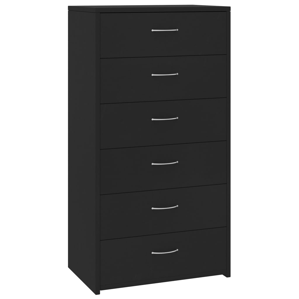vidaXL Dressoir met 6 lades 50x34x96 cm bewerkt hout wit