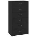 vidaXL Dressoir met 6 lades 50x34x96 cm bewerkt hout wit