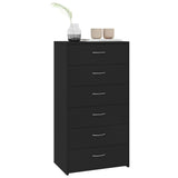 vidaXL Dressoir met 6 lades 50x34x96 cm bewerkt hout wit
