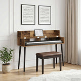 vidaXL studiobureau Wit 152 x 40 x 19,5 cm Bewerkt hout