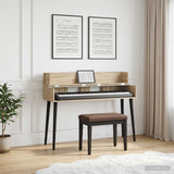 vidaXL studiobureau Wit 152 x 40 x 19,5 cm Bewerkt hout