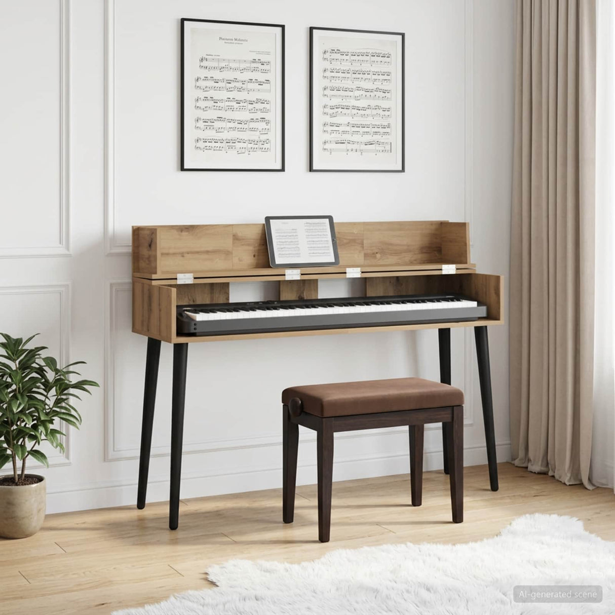 vidaXL studiobureau Wit 152 x 40 x 19,5 cm Bewerkt hout