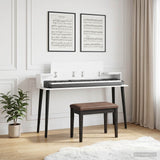 vidaXL Studio Desk White 152 x 36 x 19.5 cm Engineered Wood