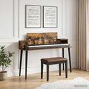 vidaXL Studio Desk White 152 x 36 x 19.5 cm Engineered Wood