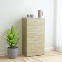 vidaXL Dressoir met 6 lades 50x34x96 cm bewerkt hout wit