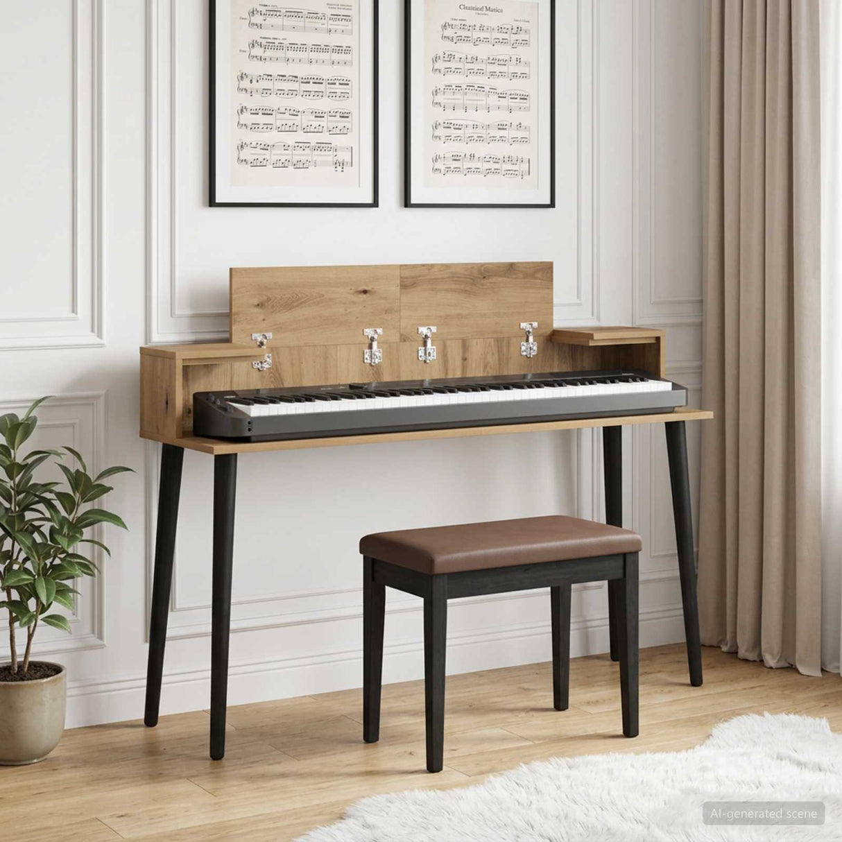 vidaXL Studio Desk White 152 x 36 x 19.5 cm Engineered Wood