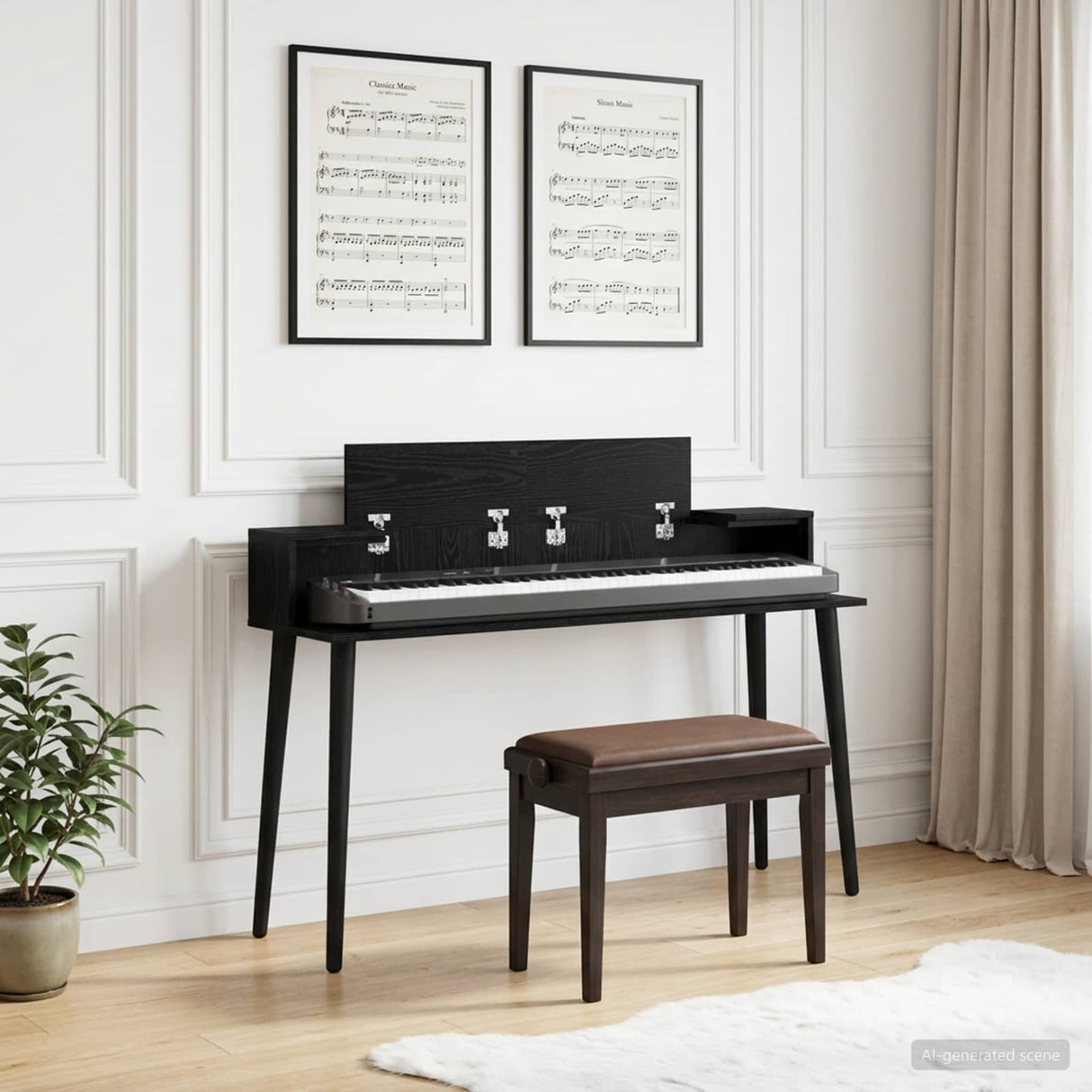 vidaXL Studio Desk White 152 x 36 x 19.5 cm Engineered Wood