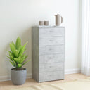 vidaXL Dressoir met 6 lades 50x34x96 cm bewerkt hout wit