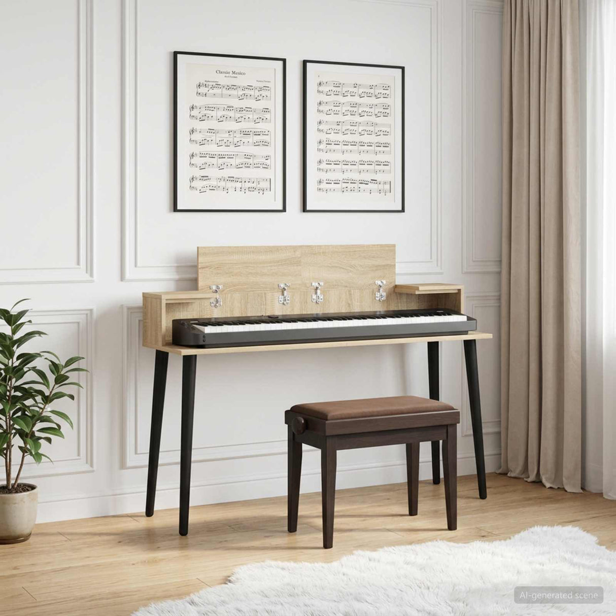vidaXL Studio Desk White 152 x 36 x 19.5 cm Engineered Wood