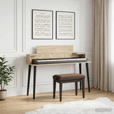 vidaXL Studio Desk White 152 x 36 x 19.5 cm Engineered Wood