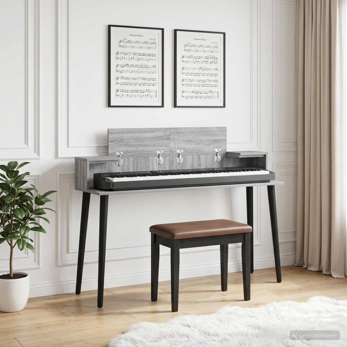 vidaXL Studio Desk White 152 x 36 x 19.5 cm Engineered Wood