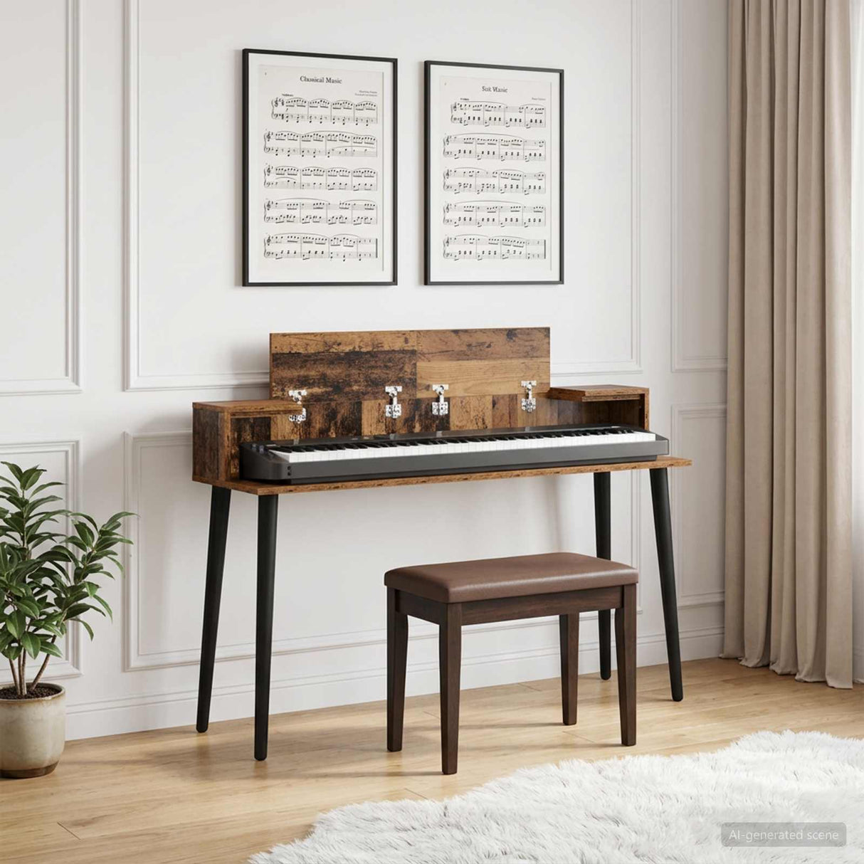 vidaXL Studio Desk White 152 x 36 x 19.5 cm Engineered Wood