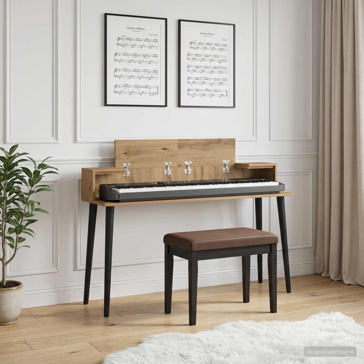 vidaXL Studio Desk White 152 x 36 x 19.5 cm Engineered Wood