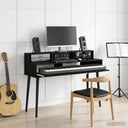vidaXL Studio bureau Wit 152 x 42,5 x 36 cm Bewerkt hout