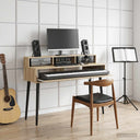 vidaXL Studio bureau Wit 152 x 42,5 x 36 cm Bewerkt hout