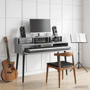 vidaXL Studio bureau Wit 152 x 42,5 x 36 cm Bewerkt hout