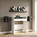 vidaXL DJ Tafel Wit 102 x 45 x 102 cm Bewerkt hout