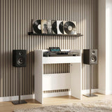 vidaXL DJ Tafel Wit 102 x 45 x 102 cm Bewerkt hout