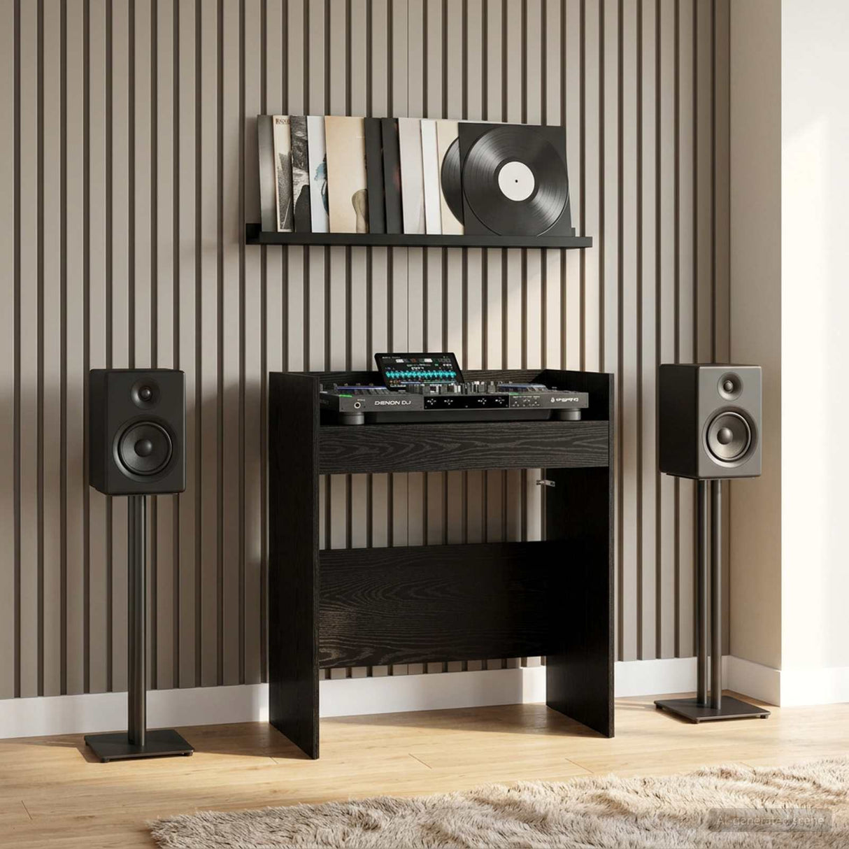 vidaXL DJ Tafel Wit 102 x 45 x 102 cm Bewerkt hout
