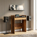 vidaXL DJ Tafel Wit 102 x 45 x 102 cm Bewerkt hout